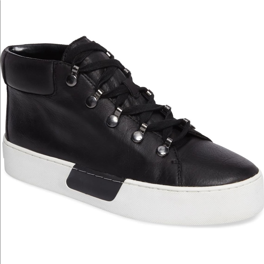 1. STATE Wrine leather ankle sneaker boots - Black